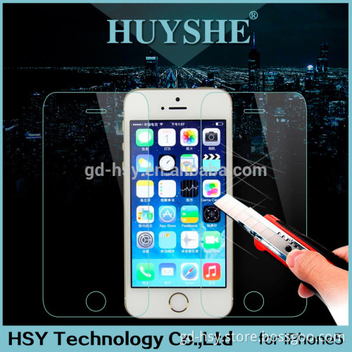 HUYSHE anti- broken tempered glass screen guard for iphone 5S screen protector 9h tempered glass